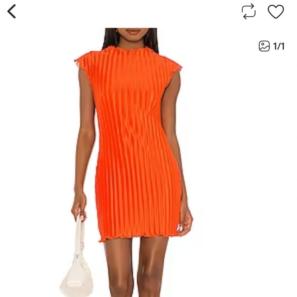 House of Harlow 1960 x Sofia Richie Kenji Mini Dress, Orange-Red - Picture 1 of 8